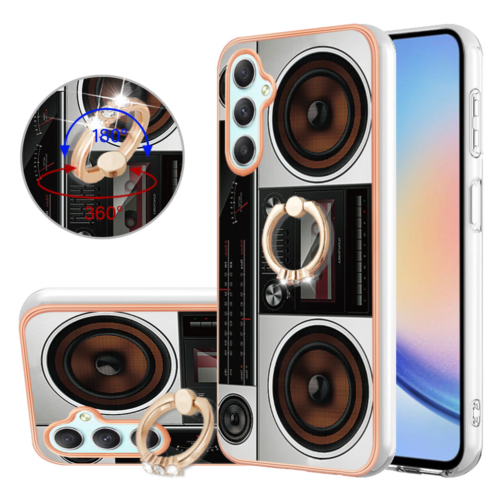 YB IMD Series-20 Style D for Samsung Galaxy A25 5G A24 4G Kickstand Phone Case IMD Pattern Electroplating 2.0mm TPU Cover YB IMD Series-20 Style D for Samsung Galaxy A25 5G A24 4G Kickstand Phone Case IMD Pattern Electroplating 2.0mm TPU Cover